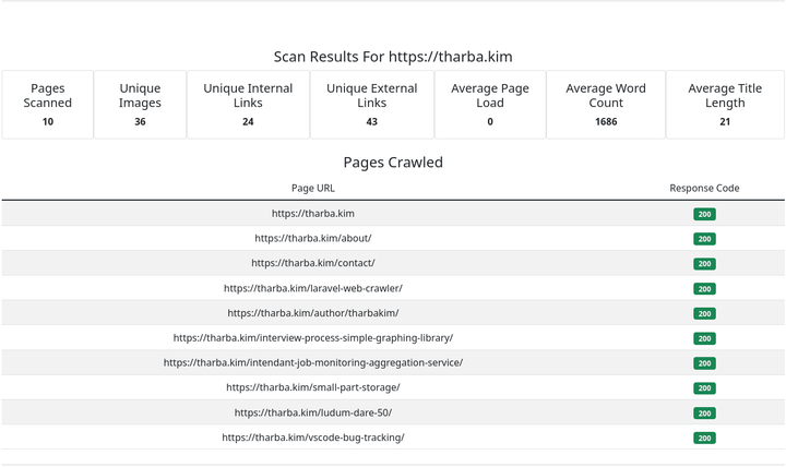 Technical Exam - Laravel Web Crawler